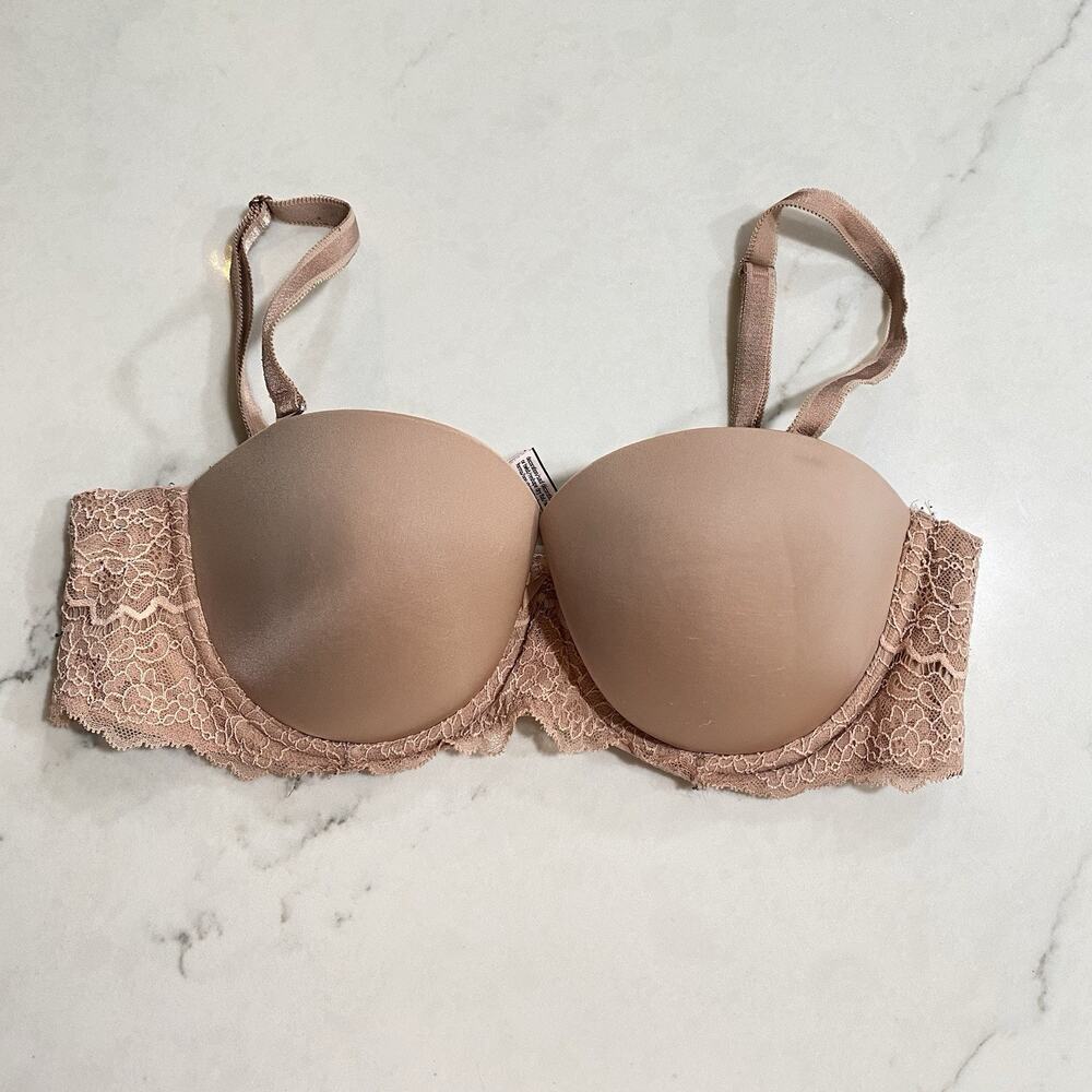 Victoria’s Secret Bra Size 36C Dream Angels Multi Way Padded Nude Lace Sexy